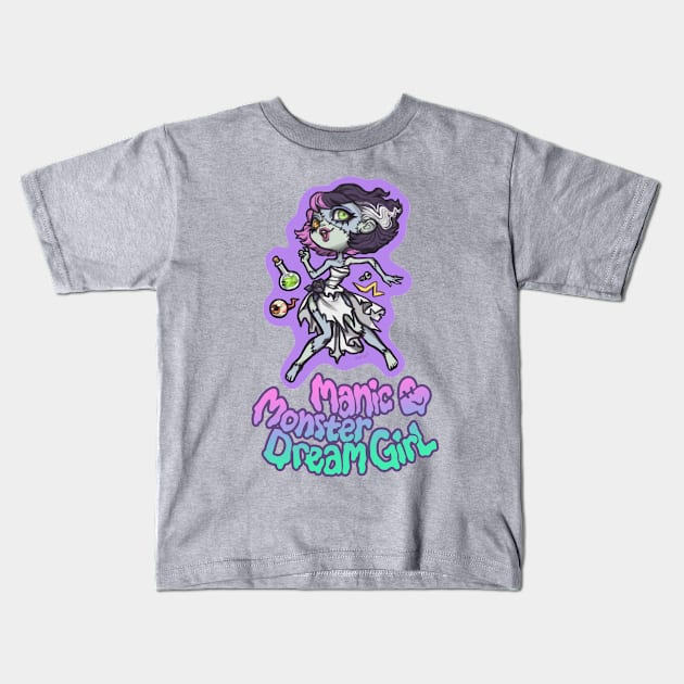 Manic Monster Dream Girl - Pastel Variant Kids T-Shirt by Zae369